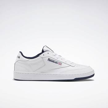 Reebok Club C 85 Biele / Tmavomodre - Panske Casual Obuv